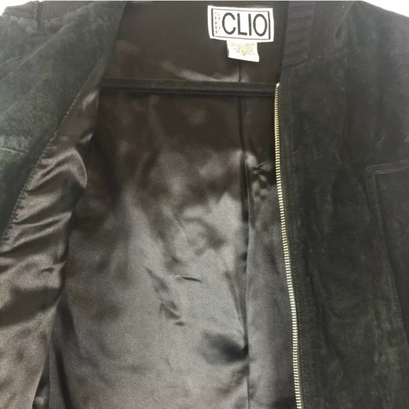 @ Clio Womens Suede Jacket Stretch Sleeves  8 (BA) - Picture 3 of 3